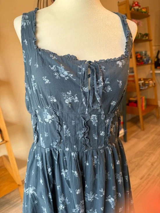 American Eagle Blue Floral Maxi Dress - Picture 3 of 5